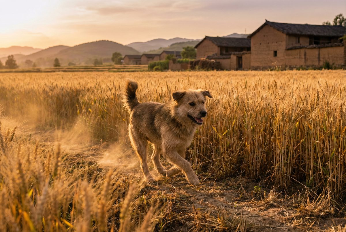 蘑菇视频田园犬视频教程 中华田园犬乡村生活视频演示